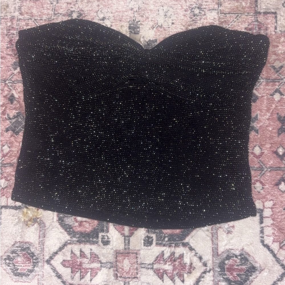 Black Glitter Women's Top